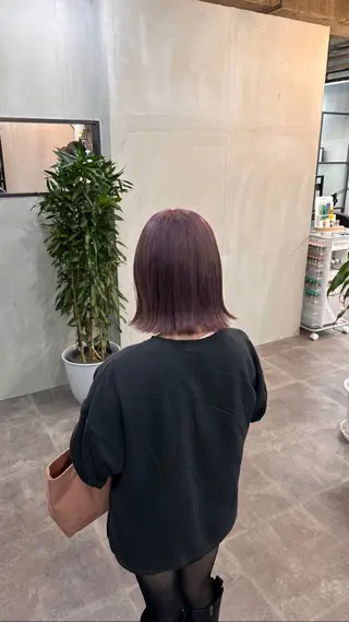 ミディアム カラー ヘアアレンジ cecil hair 難波店所属・髪質改善透明感カラー /SHOGO☀️のヘアスタイル