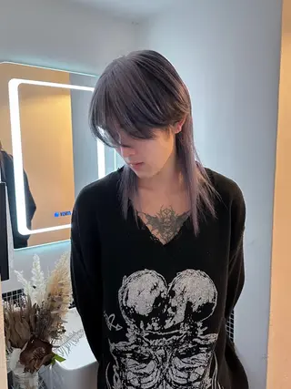 ミディアム カラー 🐺ウルフオタク🐺 ハイトーン/moeのヘアスタイル