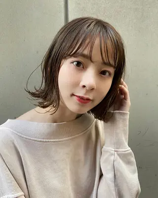 ショート カラー ボブ、ミディアム得意 🤍Emmy🤍のヘアスタイル