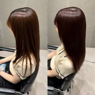 セミロング カラー 髪質改善ヘアケア 艶髪特化/上田のヘアスタイル