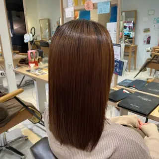 ミディアム パーマ 心斎橋/ブリーチなし 髪質改善/レイヤーのヘアスタイル