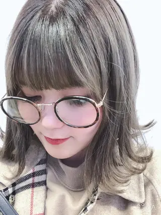 ミディアム 💙あかみね 💙（mine）のヘアスタイル