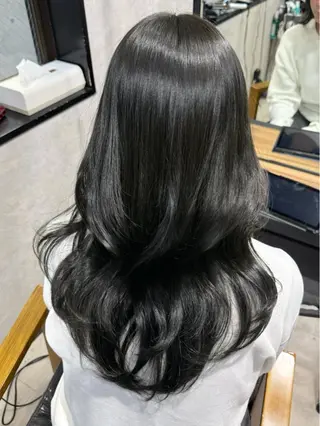 ロング カラー 韓国ヘア りんのヘアスタイル