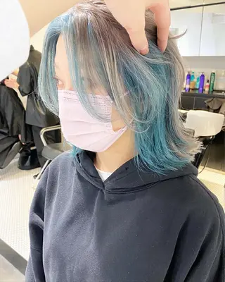 ミディアム ラベンダーカラー＆ ミルクティー太田のヘアスタイル