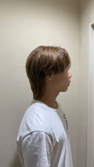 カラー メンズ 池田凛/ ハイトーンカラーのヘアスタイル