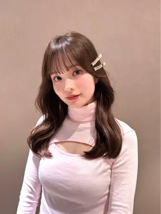 セミロング カラー ミディアムヘア Chifumiのヘアスタイル