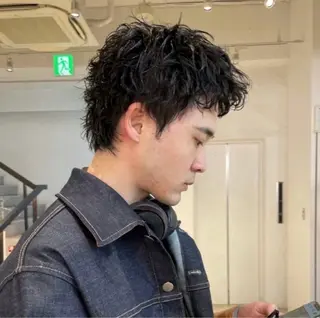 パーマ メンズ ハイトーン/パーマ/ メンズ / 櫻本🌐のヘアスタイル