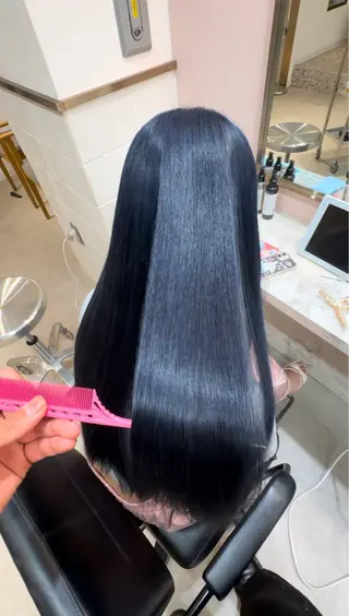 ロング ガレリアエレガンテ　サカエテン所属・田中俊　縮毛矯正 髪質改善のヘアスタイル