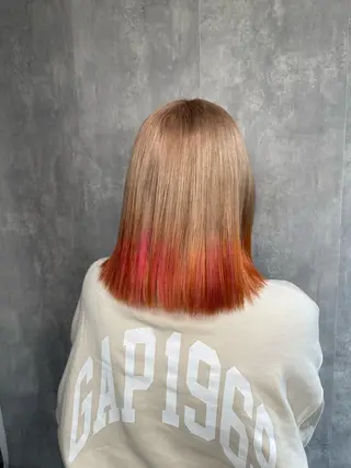 セミロング カラー ムラ修正/ ハイトーン💖Riaのヘアスタイル