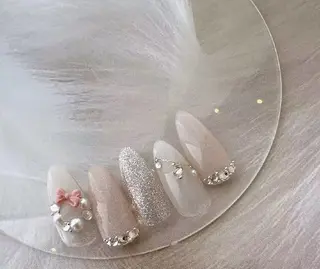 ネイル ネイリストゆか💅 長さだし、深爪矯正のネイルデザイン