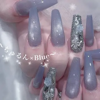 ネイル GO TODAY SHAiRE SALON原宿 Liber所属・️🫧もこ 艶感ネイル🫧のネイルデザイン