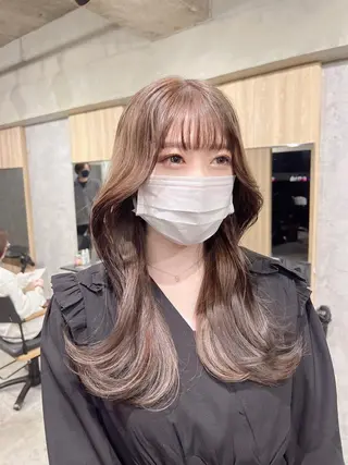 ロング カラー 韓国レイヤー/ 顔周り💕田中将吾のヘアスタイル