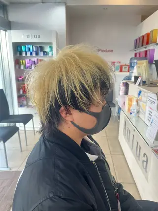 ミディアム カラー メンズ 韓国風メンズ/毛流れ ヘアなら須田龍世のヘアスタイル