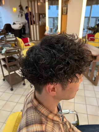 ショート パーマ メンズ 【髪質改善/縮毛矯正 /カラー】ホサカのヘアスタイル