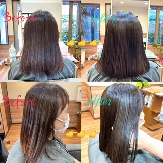 ミディアム カラー Annon プライベートサロンのヘアスタイル