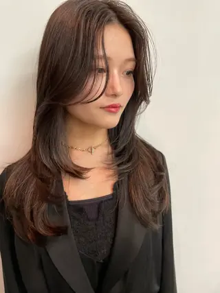 セミロング レイヤー/デジパ SAKIのヘアスタイル