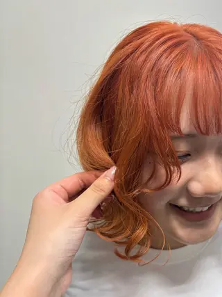 ショート カラー ヘアアレンジ yui🥀/ボブ /ブリーチなしカラーのヘアスタイル