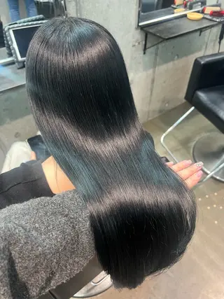 セミロング カラー 透明感カラー ✨ 韓国艶髪💗菅原のヘアスタイル