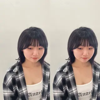 ミディアム カラー mopa所属・mopa_kaede 暖色カラー/ロングのヘアスタイル