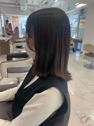 ミディアム カラー パーマ 福島成美/髪質改善 縮毛矯正/カラーのヘアスタイル