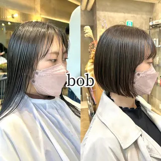 ショート ボブ・レイヤー 田中 励也のヘアスタイル