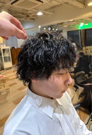 パーマ メンズ メンズカット/パーマ 艶カラーTAIGA︎のヘアスタイル