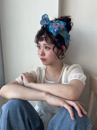 ロング ヘアアレンジ Maho/海外 レイヤー/ハイトーンのヘアスタイル