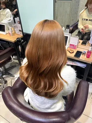 ロング カラー ヘアアレンジ 髪質改善韓国レイヤー /艶カラー/miyuのヘアスタイル