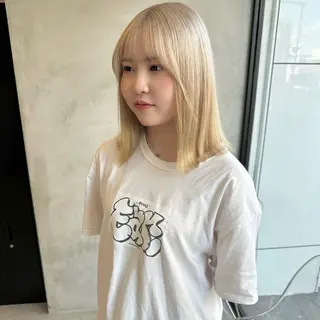 ミディアム カラー はちすか るかのヘアスタイル