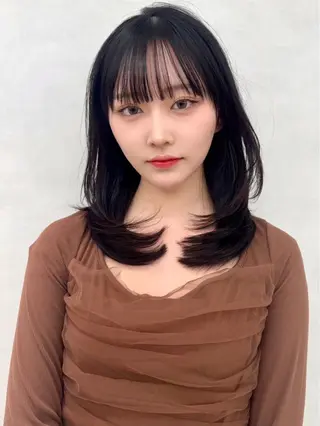 ミディアム レイヤー×韓国 🇰🇷鈴木啓太のヘアスタイル