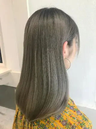 セミロング ヘアアレンジ カラー GiseL 博多 ジゼル　博多のヘアスタイル