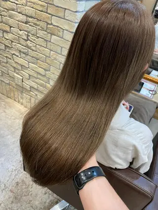 ミディアム カラー 縮毛矯正×髪質改善 小笠原大樹のヘアスタイル