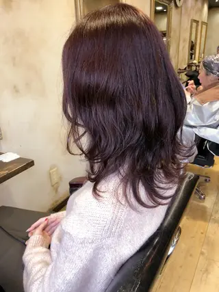 ミディアム カラー パーマ 艶髪/韓国レイヤー イノウエヒロキのヘアスタイル