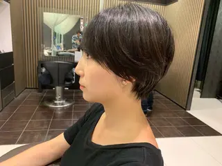 ショート カラー パーマ ヘアアレンジ 葛西 縮毛矯正のプロ ブリーチ矯正 青木俊のヘアスタイル