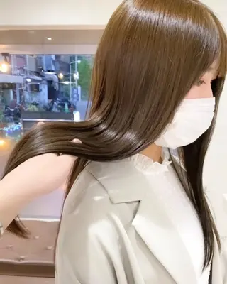 ロング カラー カットと縮毛矯正の匠 【こだま】のヘアスタイル