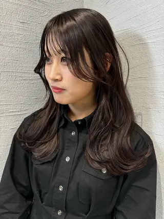 ミディアム カラー dao/ミルクティー /ブラウン/ブロンドのヘアスタイル
