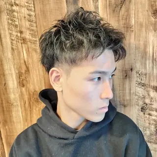 パーマ ショート メンズ hairsalonWOOD四條畷店所属・【無料】メンズ ヘアモデル大募集のヘアスタイル