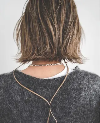 ミディアム カラー ヘアアレンジ ボブ/プツボブ tsumuguのヘアスタイル