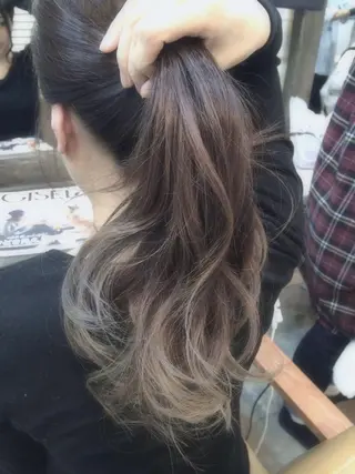 ミディアム セミロング ロング カラー パーマ ヘアアレンジ filo byFeria渋谷所属・縮毛矯正/美髪 髪質改善/石田幸輔のヘアスタイル