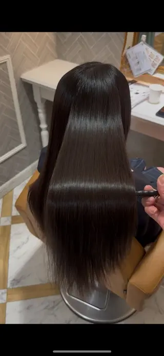 ロング レイヤー/透明感 カラー/縮毛/しおんのヘアスタイル