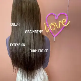 ロング カラー エクステ🩵ブリーチ 韓国ヘア🩵KAEのヘアスタイル