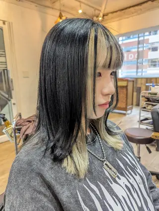 セミロング カラー bathair  所属・bathair 持田侑祐のヘアスタイル