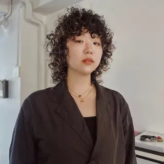 セミロング パーマ ☆RUO☆/レイヤー /ハイトーンのヘアスタイル