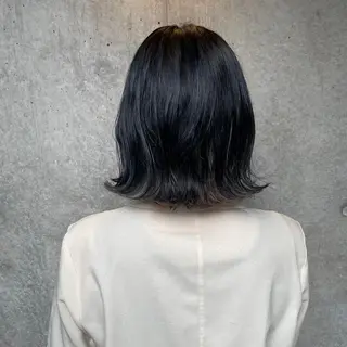 セミロング 土田かほ/本日🈳 透明感カラー🍃のヘアスタイル