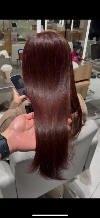 ロング カラー 萩原 陸斗のヘアスタイル