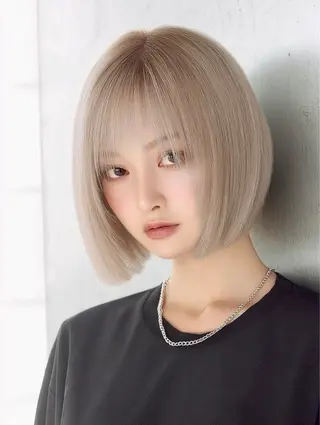 ミディアム カラー 🩵髪質改善🩵 韓国ヘア🩵花澤みりのヘアスタイル