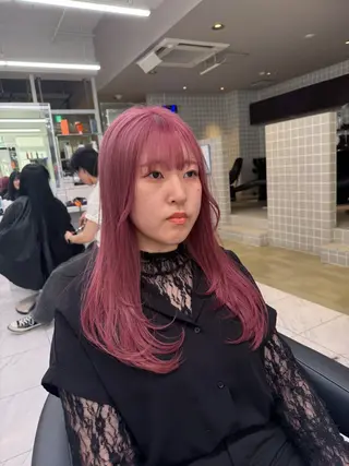 ロング カラー ヘアアレンジ Over hair所属・Over hair_ misakiのヘアスタイル