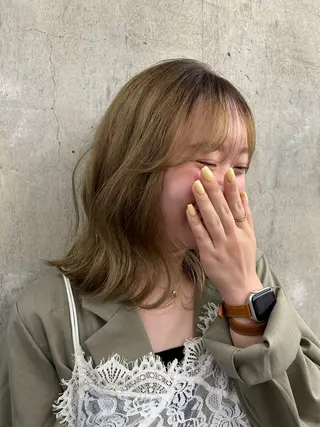 ミディアム 可愛いを仕込む🩰 透明感ヘア／海琴のヘアスタイル