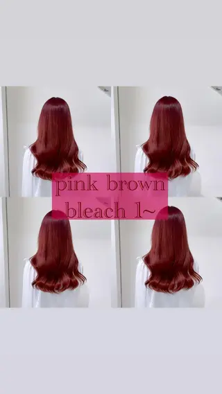 セミロング カラー ピンクカラー🎀/ ミルクティー🍼花音のヘアスタイル