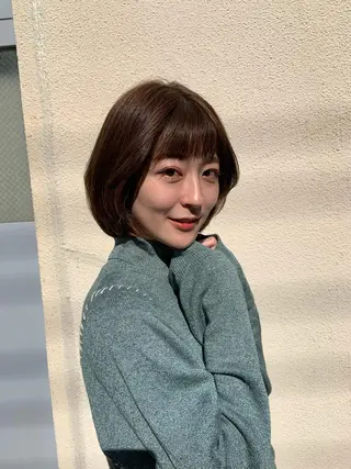 ショート カラー 🤍透明感/韓国風 🤍サクラギヒトミのヘアスタイル